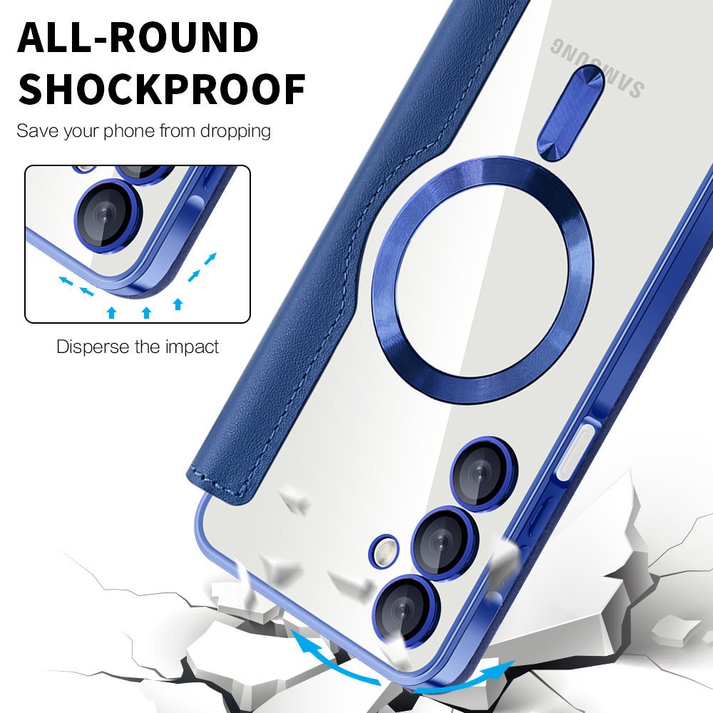 MagSafe Case for Samsung Galaxy A16 5G A166 / A16 4G A165, Techsuit, SmartMag Book, Blue