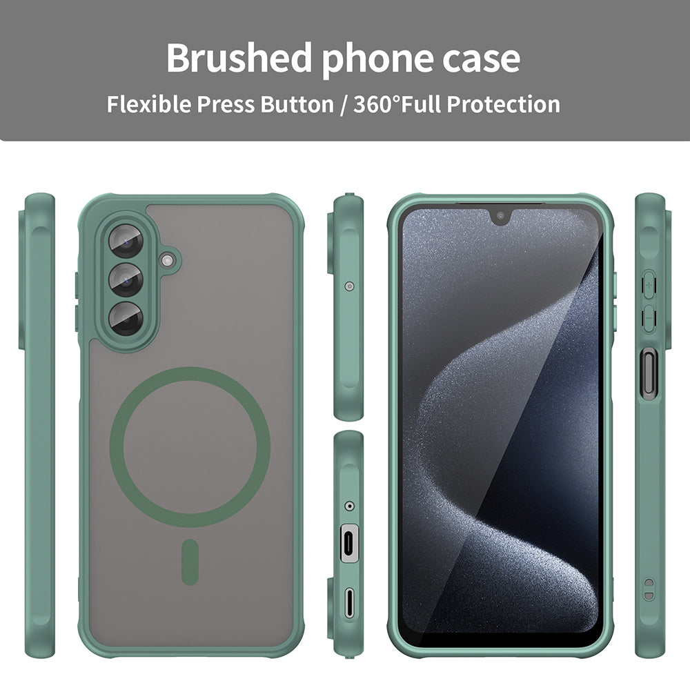 MagSafe Case for Samsung Galaxy A17 5G, Techsuit, HaloFrost II, Green