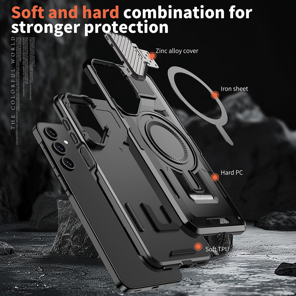 MagSafe Case for Samsung Galaxy A25 A256, Techsuit, CamVault, Black