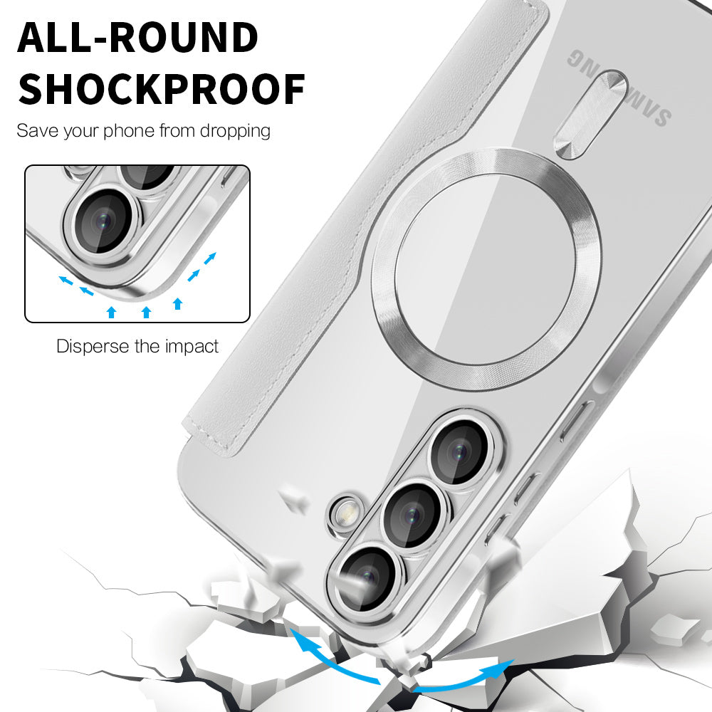 MagSafe Case for Samsung Galaxy A26 A266, Techsuit, SmartMag Book, Gray