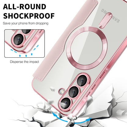 MagSafe Case for Samsung Galaxy A26 A266, Techsuit, SmartMag Book, Pink