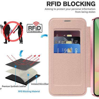 MagSafe Case for Samsung Galaxy A26 A266, Techsuit, SmartMag Book, Pink