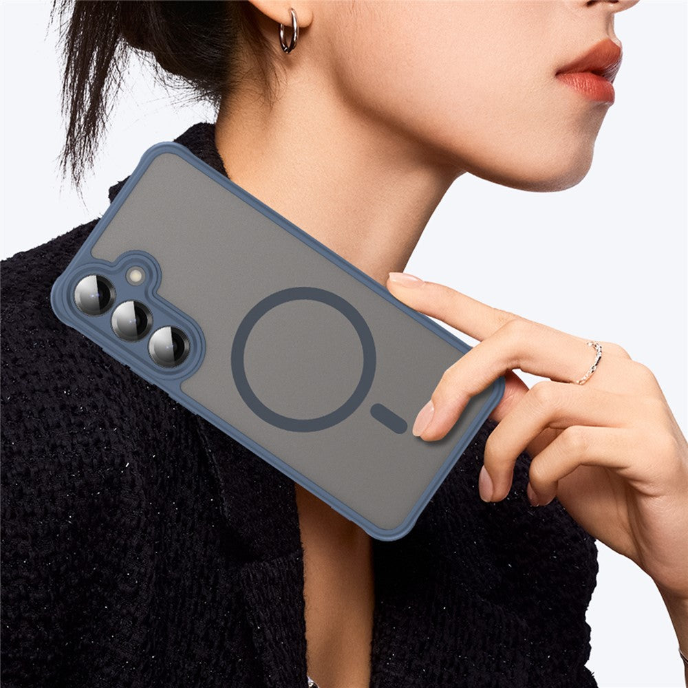 MagSafe Case for Samsung Galaxy A27 5G, Techsuit, HaloFrost II, Navy Blue