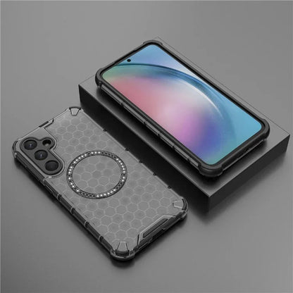 MagSafe Case for Samsung Galaxy A35 5G A356, Techsuit, HoneyComb Shield, Black