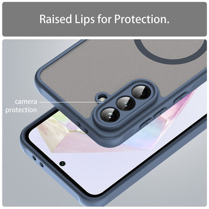 MagSafe Case for Samsung Galaxy A36 A366, Techsuit, HaloFrost II, Navy Blue