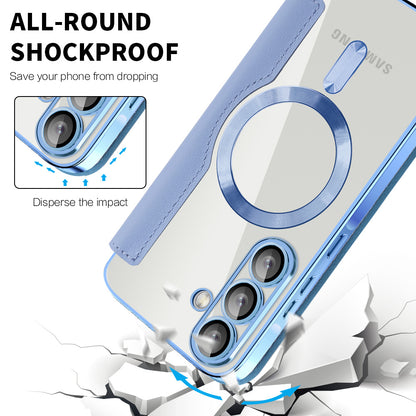 MagSafe Case for Samsung Galaxy A37 5G, Techsuit, SmartMag Book, Blue