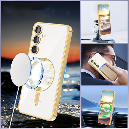 MagSafe Case for Samsung Galaxy A55 5G A556, Techsuit, Luxury Crystal, Light Purple