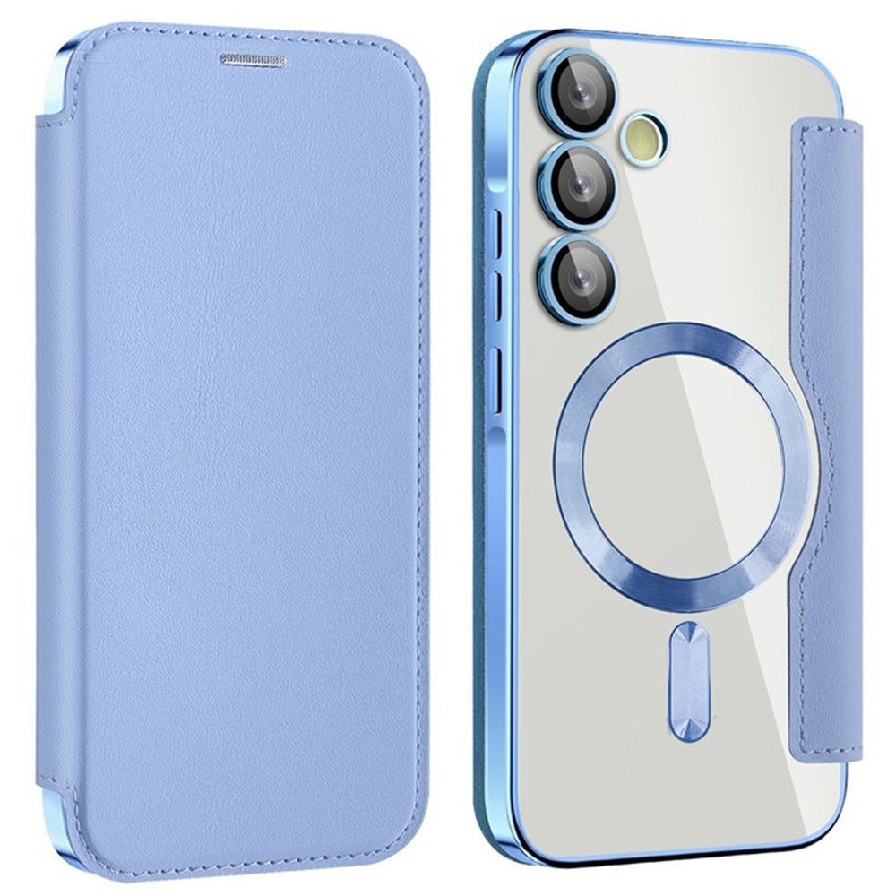 MagSafe Case for Samsung Galaxy A55 5G A556, Techsuit, SmartMag Book, Blue