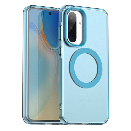 MagSafe Case for Samsung Galaxy A56 A566, Techsuit, CandyCase, Blue