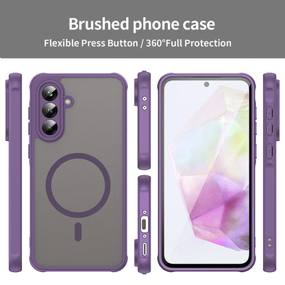MagSafe Case for Samsung Galaxy A56 A566, Techsuit, HaloFrost II, Purple