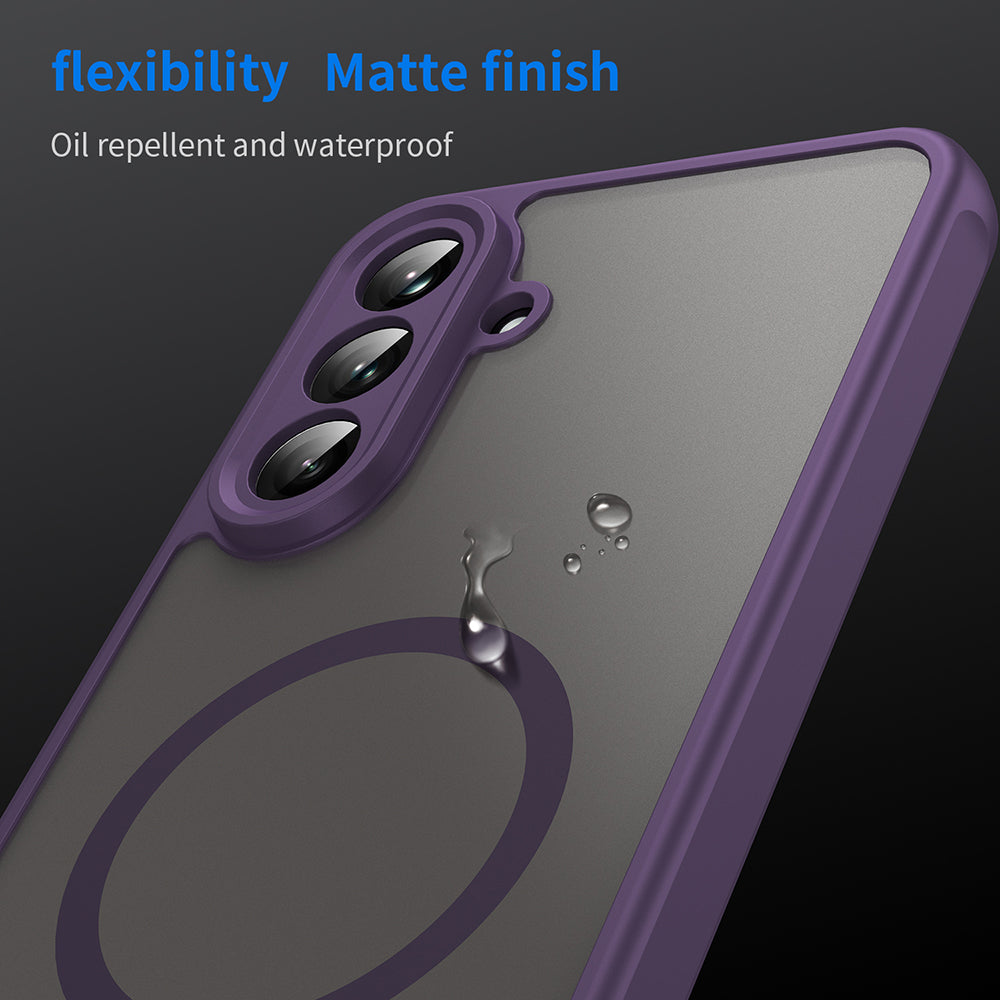 MagSafe Case for Samsung Galaxy A56 A566, Techsuit, HaloFrost II, Purple
