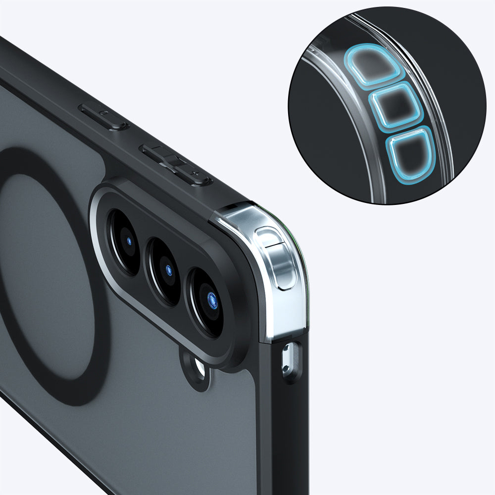 MagSafe Case for Samsung Galaxy A57 5G, Techsuit, PureFrost, Satin Black