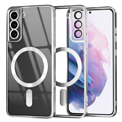 MagSafe Case for Samsung Galaxy S21+ 5G G996, Techsuit, Luxury Crystal, Silver