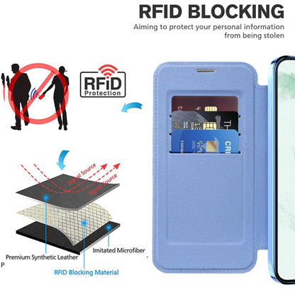 MagSafe Case for Samsung Galaxy S22+ 5G S906, Techsuit, SmartMag Book, Blue