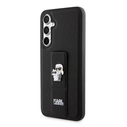 MagSafe Case for Samsung Galaxy S23 FE S711, Karl Lagerfeld, Saffiano Gripstand Karl & Choupette, Blue