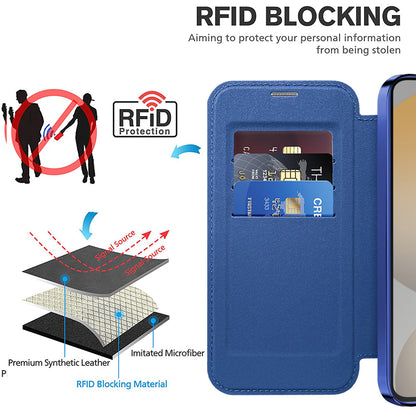 MagSafe Case for Samsung Galaxy S23 FE S711, Techsuit, SmartMag Book, Blue