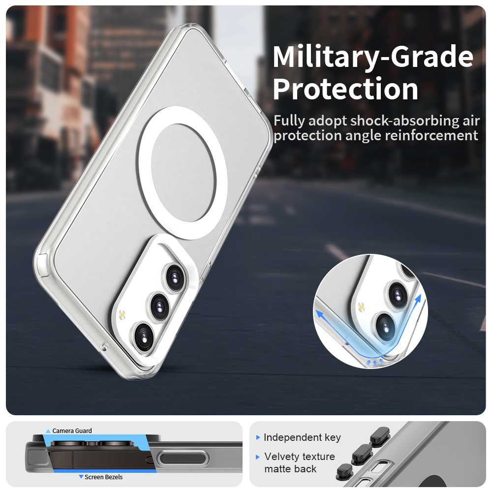 MagSafe Case for Samsung Galaxy S23 S911, Techsuit, CandyCase, White