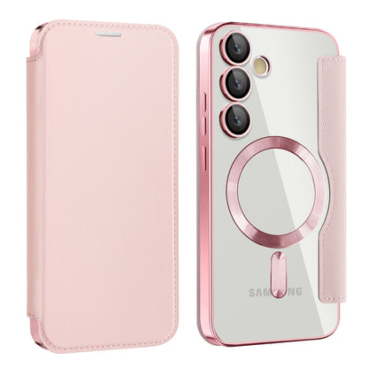 MagSafe Case for Samsung Galaxy S23 S911, Techsuit, SmartMag Book, Pink