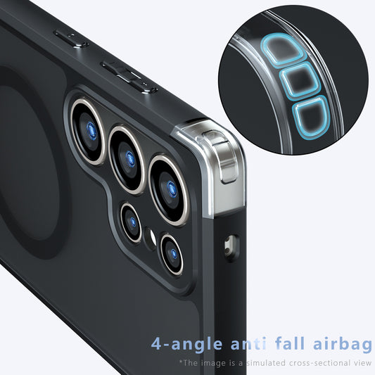 MagSafe Case for Samsung Galaxy S24 FE S721, Techsuit, PureFrost, Black
