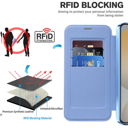 MagSafe Case for Samsung Galaxy S24 FE S721, Techsuit, SmartMag Book, Blue