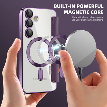 MagSafe Case for Samsung Galaxy S24+ S926, Techsuit, SmartMag Book, Purple