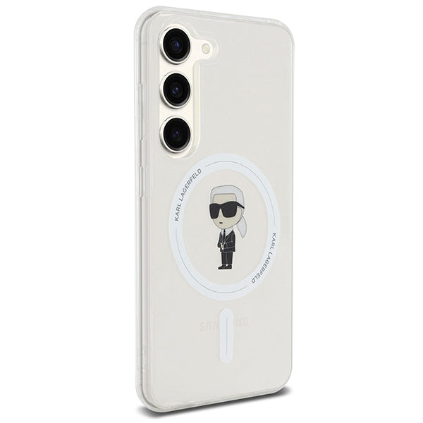 MagSafe Case for Samsung Galaxy S24 S921, Karl Lagerfeld, IML Ikonik Karl, Transparent