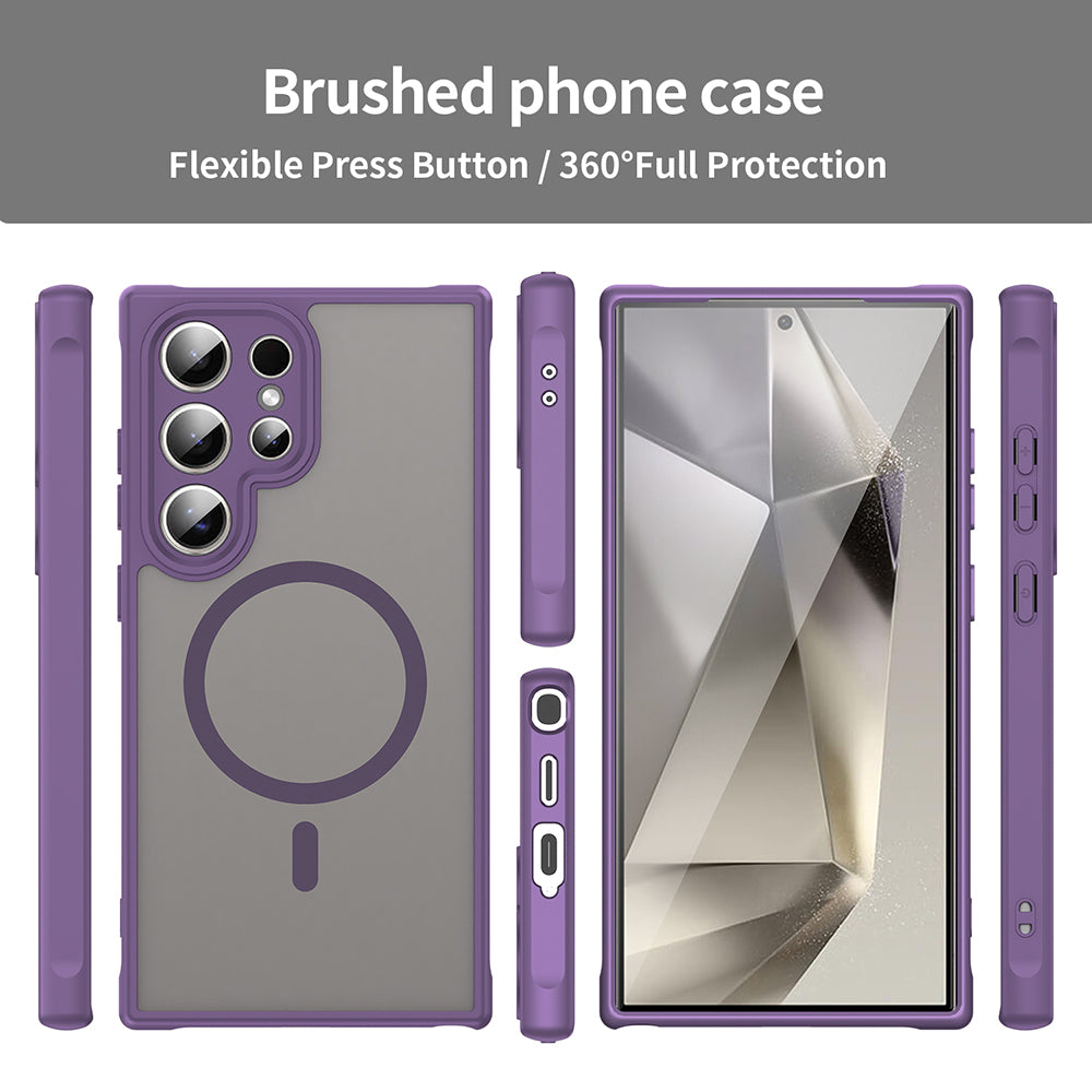 MagSafe Case for Samsung Galaxy S24 Ultra S928, Techsuit, HaloFrost II, Purple