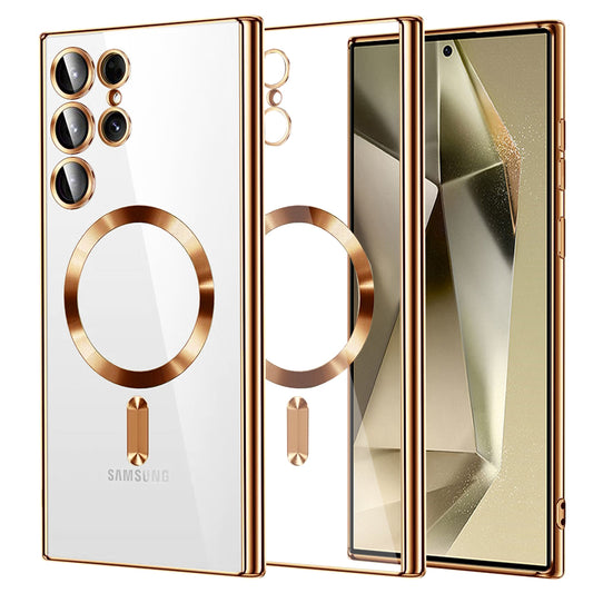 MagSafe Case for Samsung Galaxy S24 Ultra S928, Techsuit, Luxury Crystal, Gold