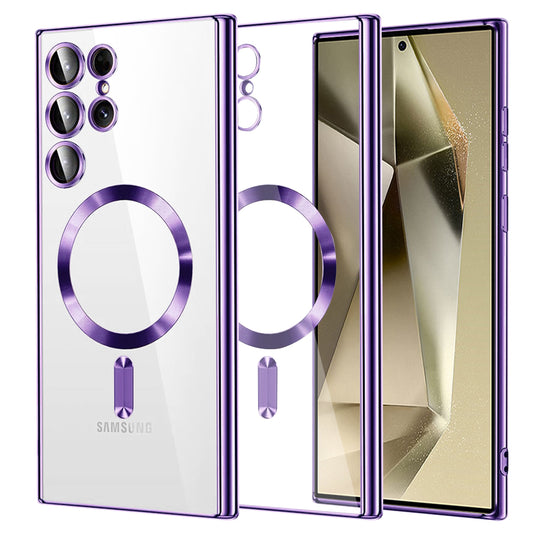 MagSafe Case for Samsung Galaxy S24 Ultra S928, Techsuit, Luxury Crystal, Light Purple