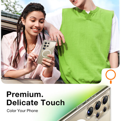 MagSafe Case for Samsung Galaxy S24 Ultra S928, Torras, Diamond, Transparent