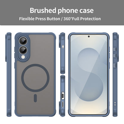 MagSafe Case for Samsung Galaxy S25 Edge S937, Techsuit, HaloFrost II, Navy Blue