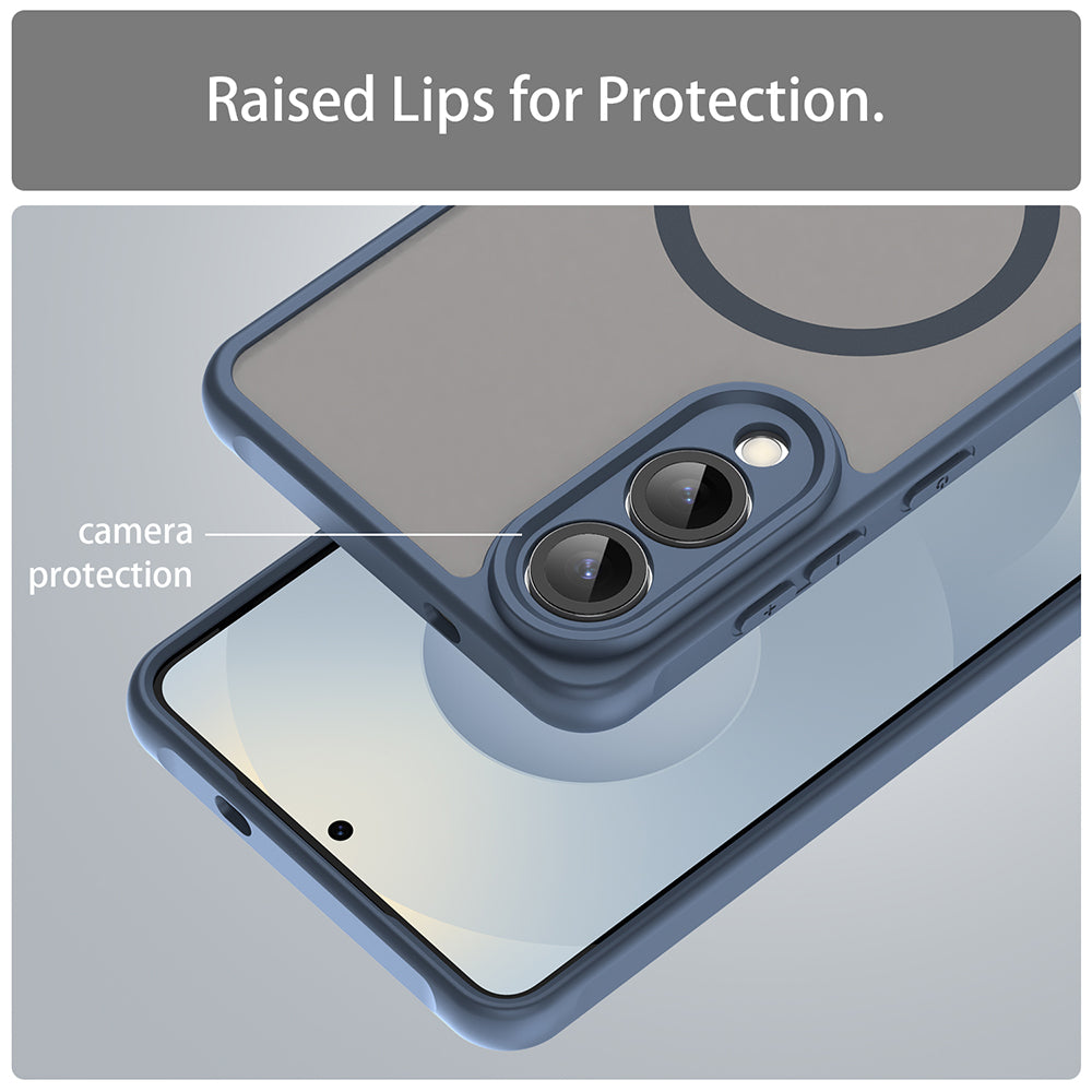 MagSafe Case for Samsung Galaxy S25 Edge S937, Techsuit, HaloFrost II, Navy Blue