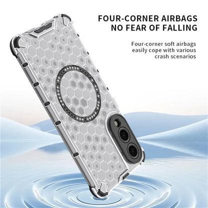 MagSafe Case for Samsung Galaxy S25 Edge S937, Techsuit, HoneyComb Shield, Black