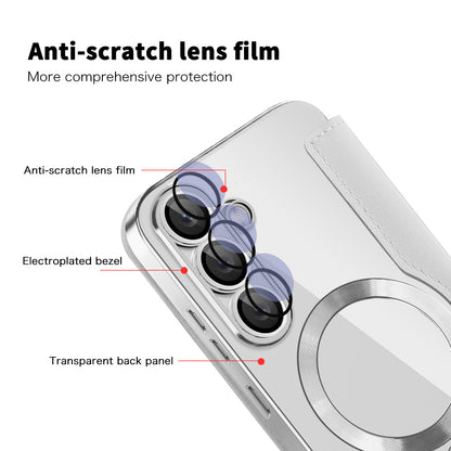 MagSafe Case for Samsung Galaxy S25+ S936, Techsuit, SmartMag Book, Gray