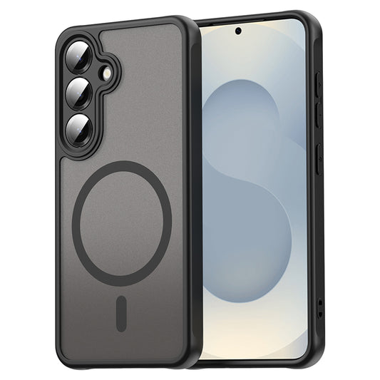 MagSafe Case for Samsung Galaxy S25 S931 / S24 S921, Techsuit, HaloFrost II (Big Lens Hole), Black