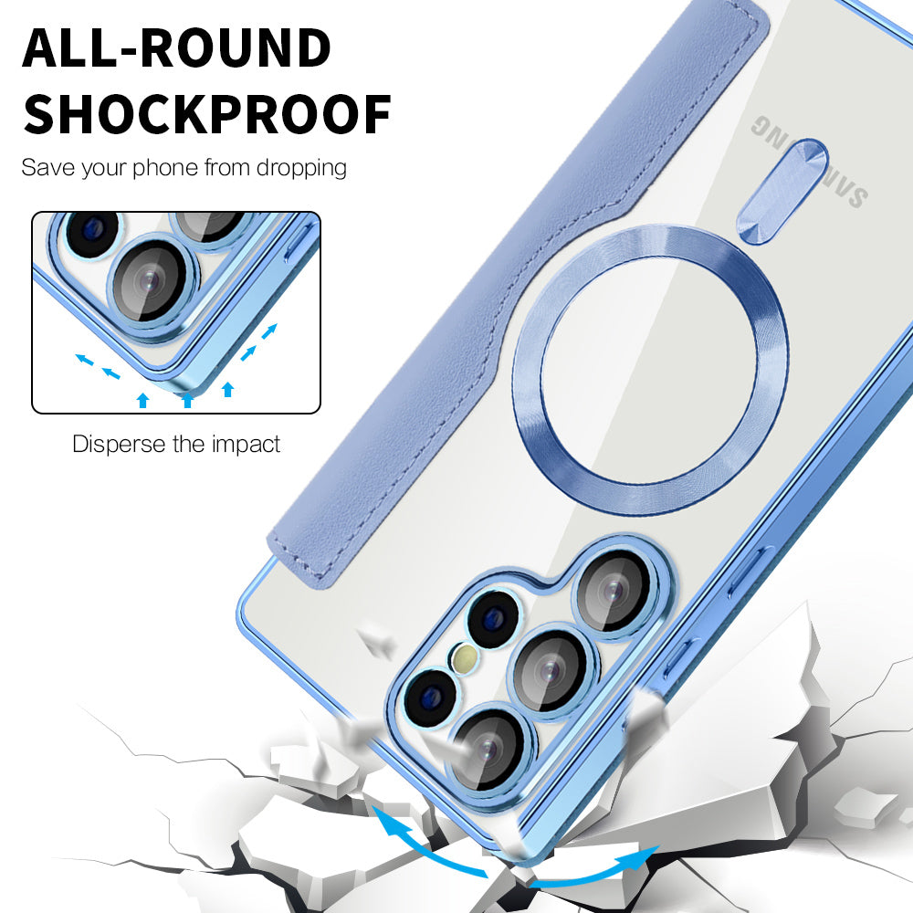 MagSafe Case for Samsung Galaxy S25 Ultra S938, Techsuit, SmartMag Book, Blue