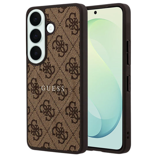 MagSafe Case for Samsung Galaxy S26 FE S741, Guess, 4G Embossed Ring Classic Logo, Brown