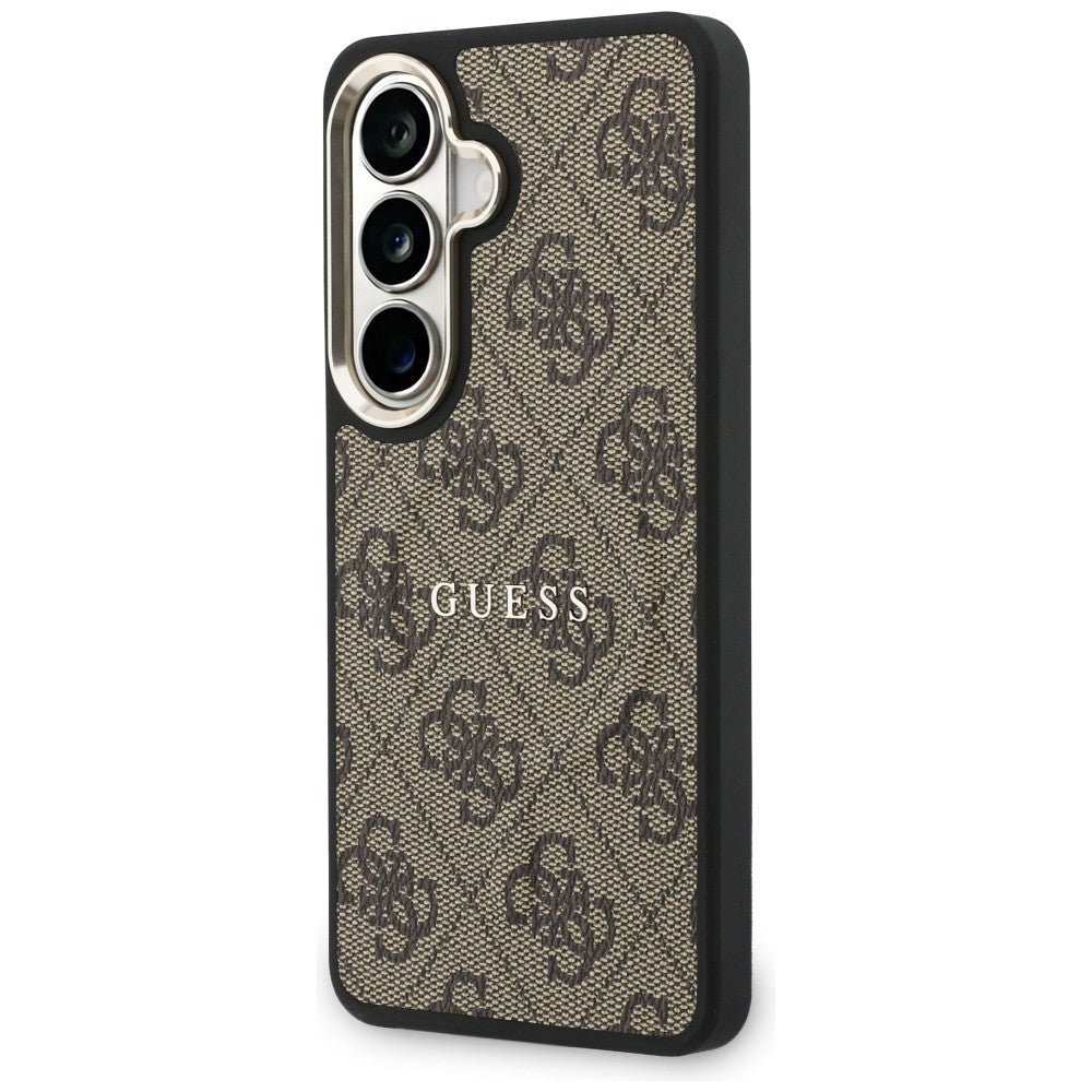 MagSafe Case for Samsung Galaxy S26 Plus S947, Guess, 4G Embossed Ring, Brown