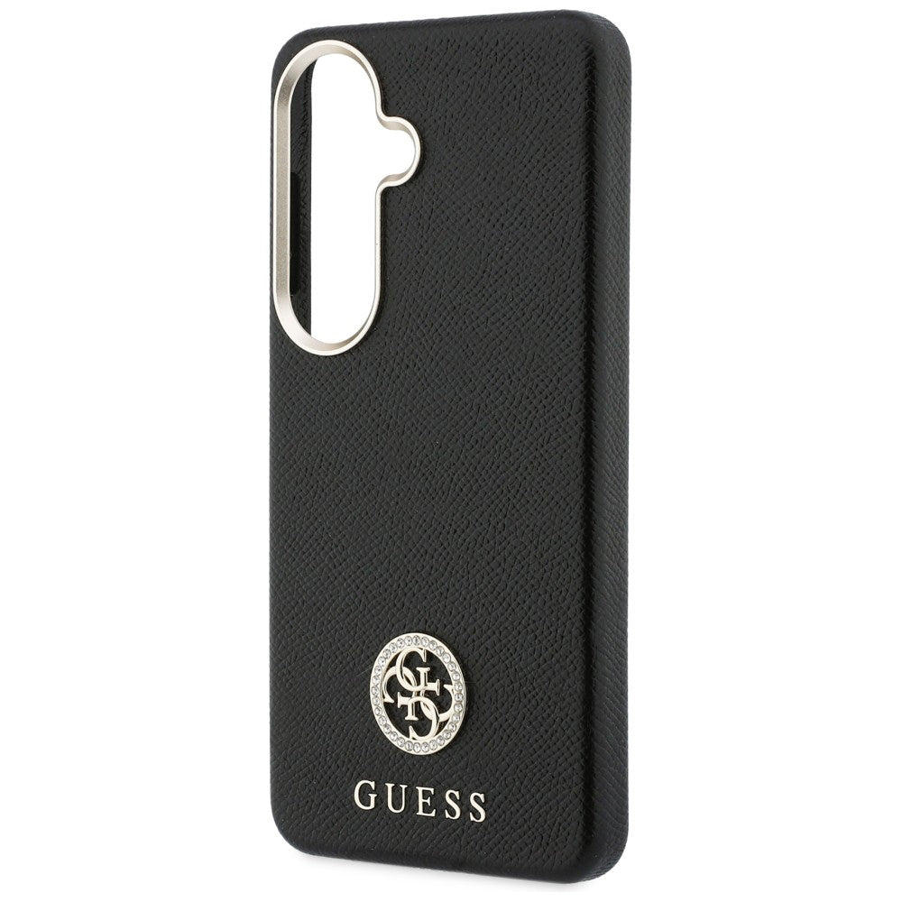 MagSafe Case for Samsung Galaxy S26 Plus S947, Guess, Rhinestone Round Logo, Black