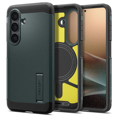 MagSafe Case for Samsung Galaxy S26 Plus S947, Spigen, Tough Armor, Green ACS10715