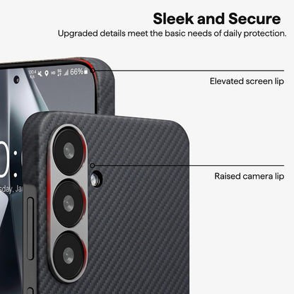 MagSafe Case for Samsung Galaxy S26 Plus S947, Techsuit, Aramid Fiber, Black