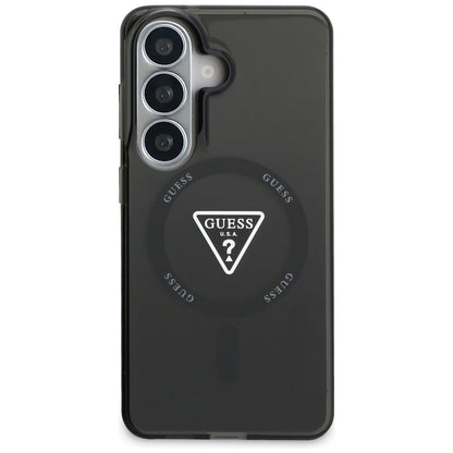 MagSafe Case for Samsung Galaxy S26 S942, Guess, IML Gradient Triangle Logo, Black
