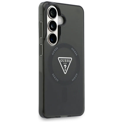 MagSafe Case for Samsung Galaxy S26 S942, Guess, IML Gradient Triangle Logo, Black