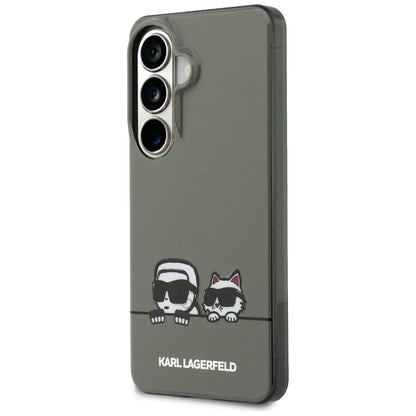 MagSafe Case for Samsung Galaxy S26 S942, Karl Lagerfeld, IML Karl & Choupette Peekaboo Logo, Black