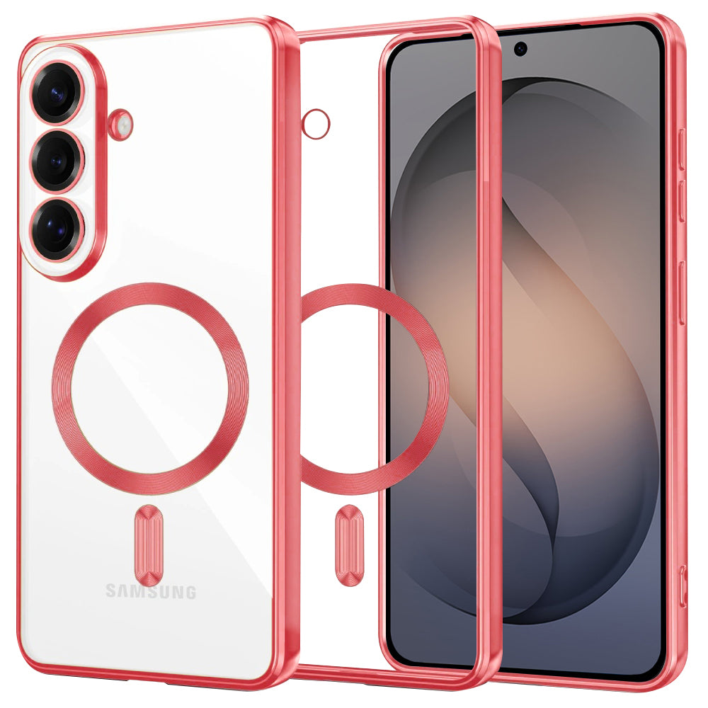 MagSafe Case for Samsung Galaxy S26 S942, Techsuit, Luxury Crystal, Pink