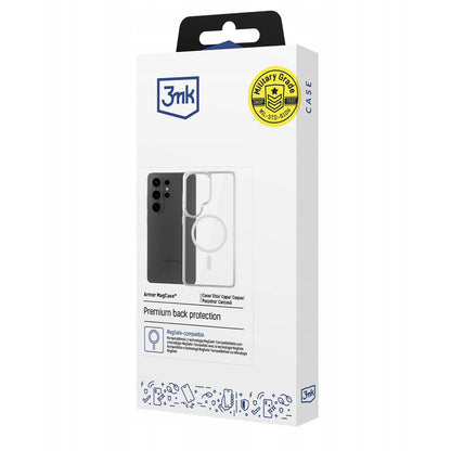 MagSafe Case for Samsung Galaxy S26 Ultra, 3MK, Armor MagCase, Transparent