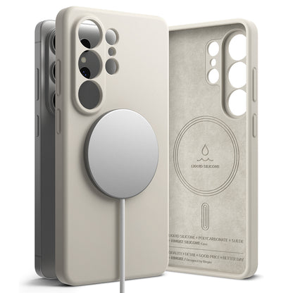 MagSafe Case for Samsung Galaxy S26 Ultra S948, Ringke, Silicone, Cream