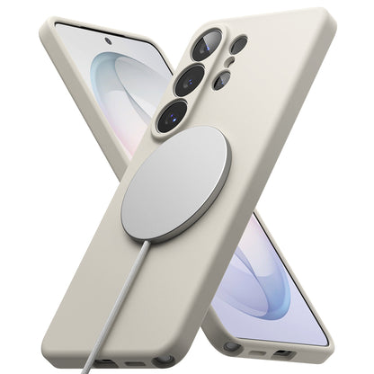 MagSafe Case for Samsung Galaxy S26 Ultra S948, Ringke, Silicone, Cream
