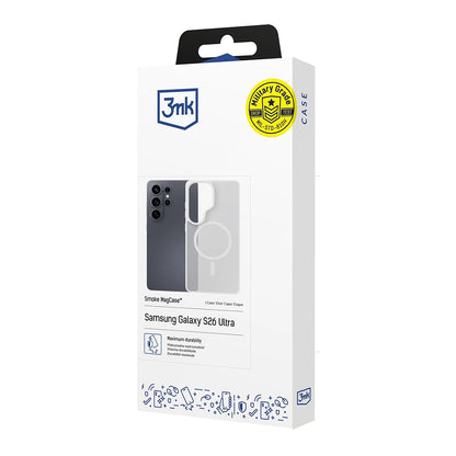MagSafe Case for Samsung Galaxy S26 Ultra S948, 3MK, Smoke MagCase, White