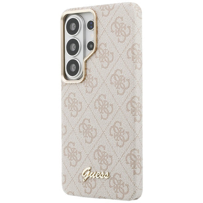 MagSafe Case for Samsung Galaxy S26 Ultra S948, Guess, 4G Script Logo, Pink